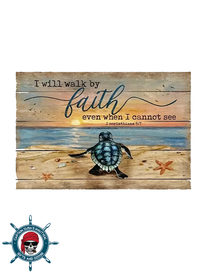 Painted Clothe Framable Sign Turtle