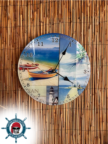 Clock -- Boat and Ocean Scene
