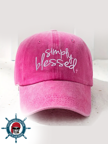 Womans Rose colored "Simply Blessed" Cap